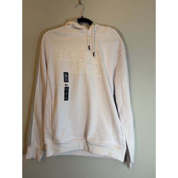 NWT US Polo Assn Men's M Sport Pullover Hoodie White [jb] - Picture 8 of 9